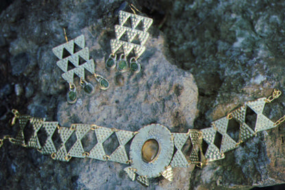 Sól Brass Citrine Choker: Nordic Bronze Age Goddess Necklace (PRE-ORDER)