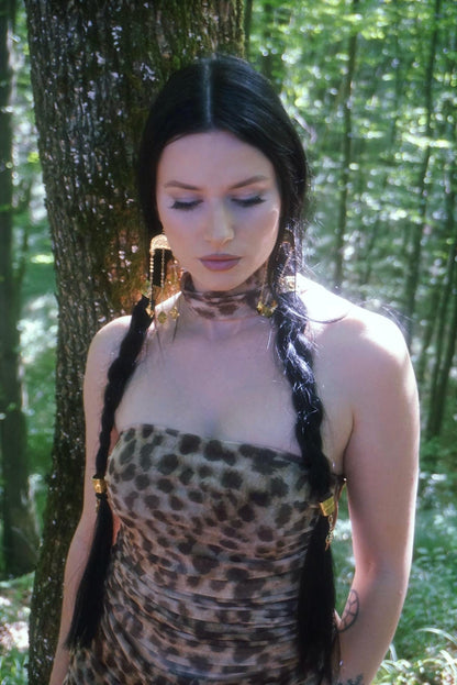 Lelya Earrings: Brass Slavic Amulets - Love and Joy Talismans