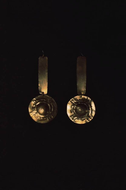 Venus Caelestis Earrings: Handmade Brass Ancient Goddess Jewelry
